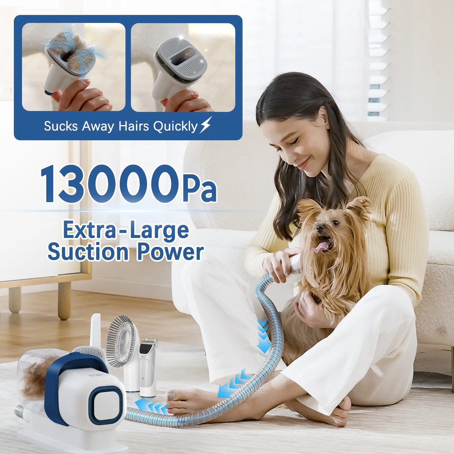 LMVVC Pet Grooming Kit with Vacuum for Dogs and Cats Groomer Tools Poodle Puppy Cleaning #Summervibes #Petlovers