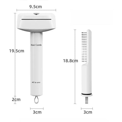 3-IN-1 Pet Comb Pet Grooming Brush and Metal Comb Combo, Cat Brush Dog Brush for Shedding Pet Hair Cleaner Brush Self Cleaning Cat Brush Cat Grooming Brush, Cat Shedding Brush Kitty Hygiene Care Clean Universal Combs & Brushes