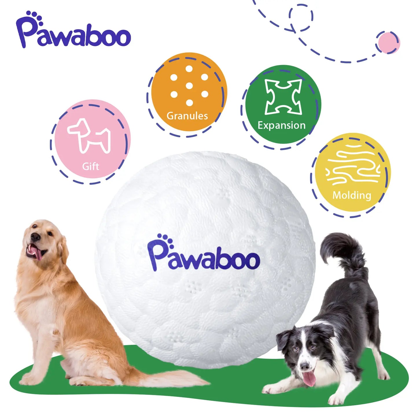 Indestructible Dog Tennis Balls for Aggressive Chewers - Interactive High-Bounce Fetch Toy for Large, Medium, and Small Dogs and Puppies