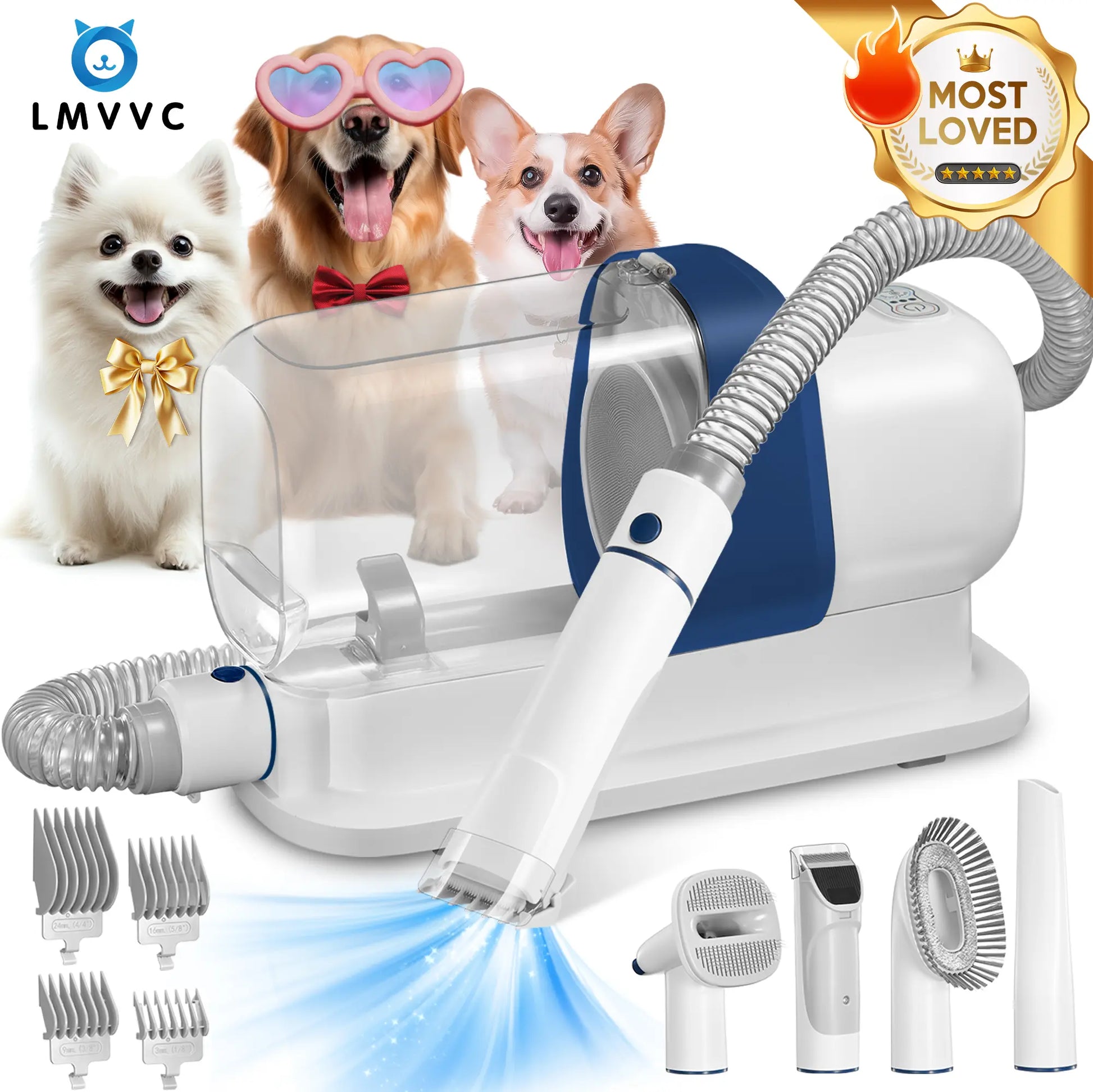 LMVVC Pet Grooming Kit with Vacuum for Dogs and Cats Groomer Tools Poodle Puppy Cleaning #Summervibes #Petlovers