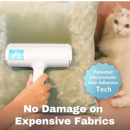 Pet Hair Remover - Lint Roller for Pet Hair - Cat and Dog Hair Remover for Couch, Furniture, Carpet, Car Seat, Reusable Roller W/Self-Cleaning Base